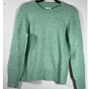 J. Crew Women's Extra Soft Blue Green Crew Neck Cottagecore Wool Sweater XS